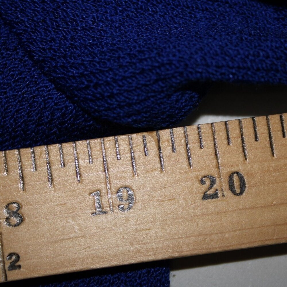 St John Sport Sz S Royal Blue Black Trim Collared Santana Knit AS IS Sweater - Picture 10 of 16